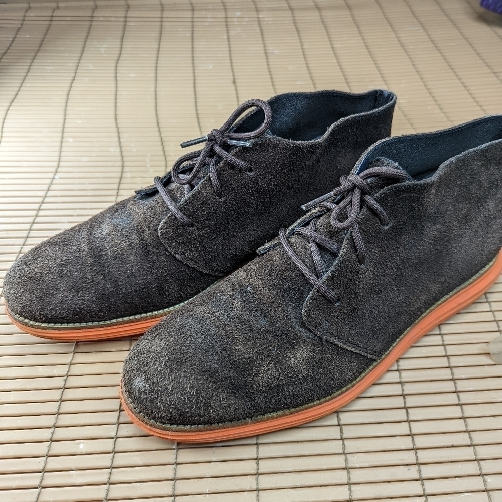 Cole Haan LunarGrand Men's Brown suede ankle boots sz 11.5M. 256pm